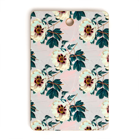 Marta Barragan Camarasa Flowery blooming with geometric Cutting Board Rectangle