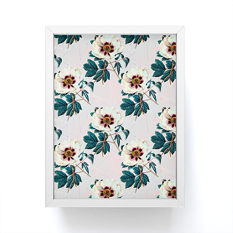 Marta Barragan Camarasa Flowery blooming with geometric Framed Mini Art Print