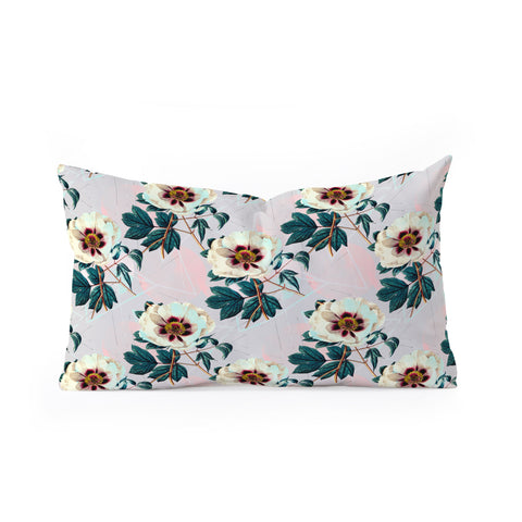 Marta Barragan Camarasa Flowery blooming with geometric Oblong Throw Pillow