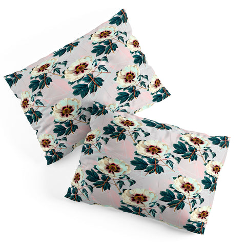 Marta Barragan Camarasa Flowery blooming with geometric Pillow Shams