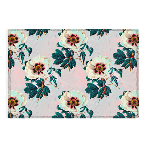 Marta Barragan Camarasa Flowery blooming with geometric Outdoor Rug