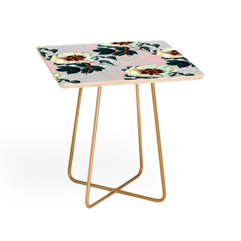 Marta Barragan Camarasa Flowery blooming with geometric Side Table