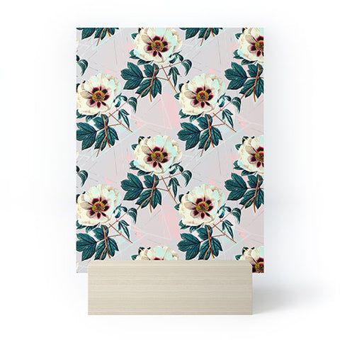 Marta Barragan Camarasa Flowery blooming with geometric Mini Art Print