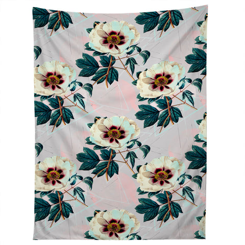 Marta Barragan Camarasa Flowery blooming with geometric Tapestry