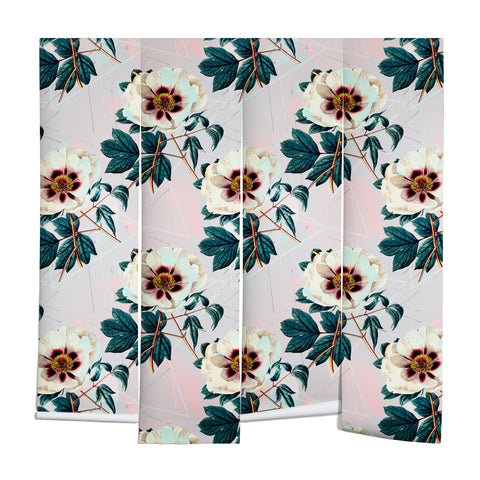 Marta Barragan Camarasa Flowery blooming with geometric Wall Mural