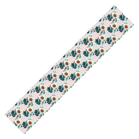 Marta Barragan Camarasa Flowery blooming with geometric Table Runner