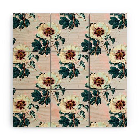 Marta Barragan Camarasa Flowery blooming with geometric Wood Wall Mural