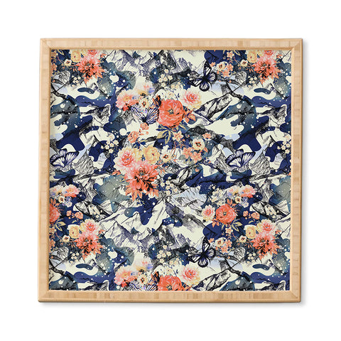 Marta Barragan Camarasa Flowery camo Framed Wall Art