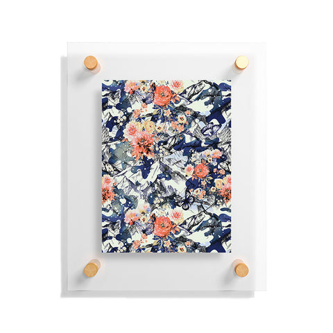 Marta Barragan Camarasa Flowery camo Floating Acrylic Print