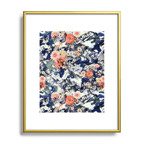 Marta Barragan Camarasa Flowery camo Metal Framed Art Print