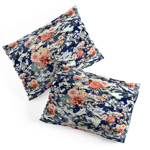 Marta Barragan Camarasa Flowery camo Pillow Shams
