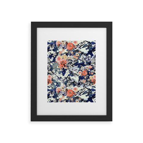 Marta Barragan Camarasa Flowery camo Framed Art Print