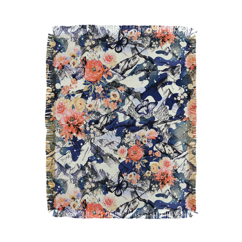 Marta Barragan Camarasa Flowery camo Throw Blanket