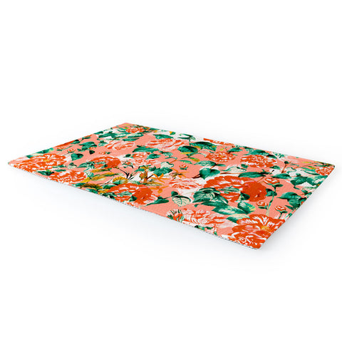 Marta Barragan Camarasa Flowery coral garden Area Rug