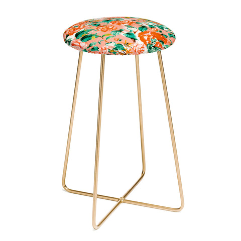 Marta Barragan Camarasa Flowery coral garden Counter Stool