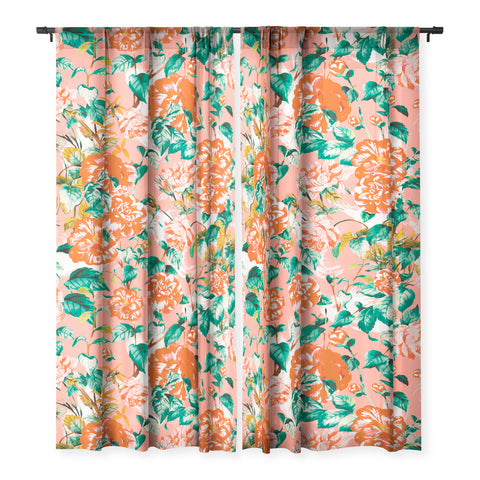 Marta Barragan Camarasa Flowery coral garden Sheer Non Repeat