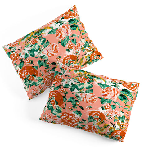 Marta Barragan Camarasa Flowery coral garden Pillow Shams