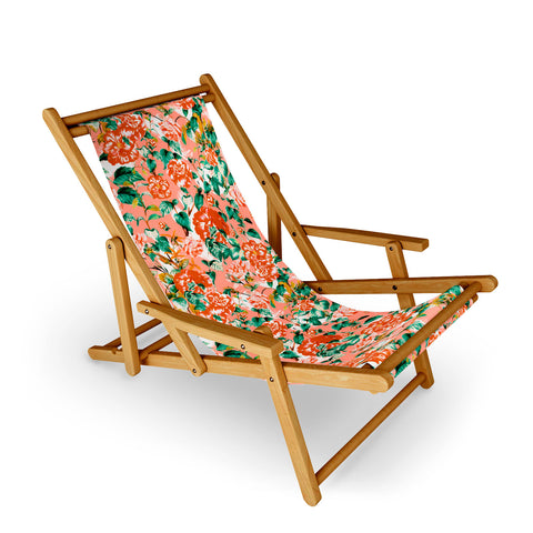 Marta Barragan Camarasa Flowery coral garden Sling Chair