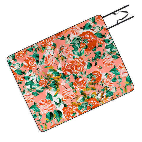 Marta Barragan Camarasa Flowery coral garden Picnic Blanket