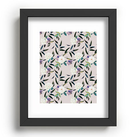 Marta Barragan Camarasa Flowery flowers pattern Recessed Framing Rectangle