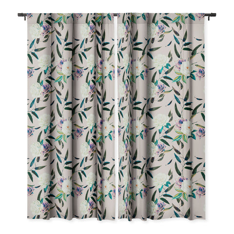 Marta Barragan Camarasa Flowery flowers pattern Blackout Window Curtain