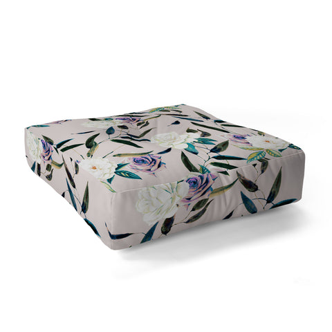 Marta Barragan Camarasa Flowery flowers pattern Floor Pillow Square