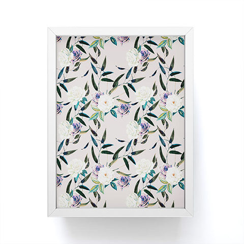Marta Barragan Camarasa Flowery flowers pattern Framed Mini Art Print