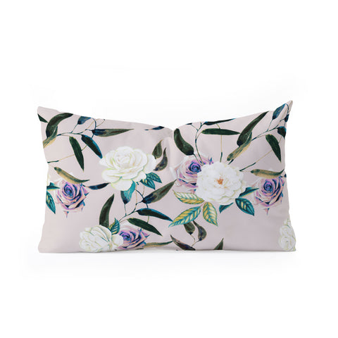 Marta Barragan Camarasa Flowery flowers pattern Oblong Throw Pillow