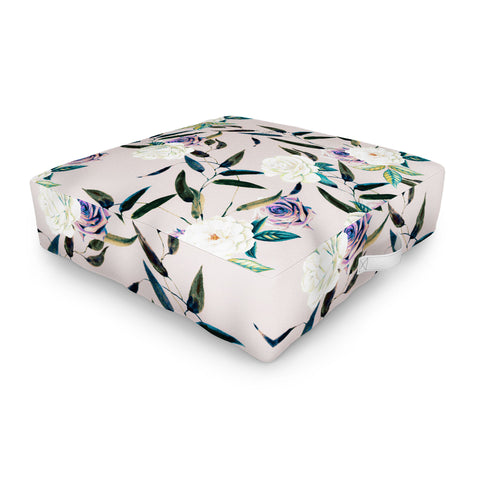 Marta Barragan Camarasa Flowery flowers pattern Outdoor Floor Cushion