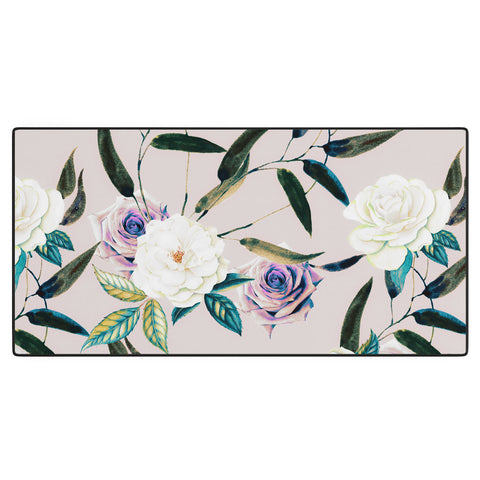 Marta Barragan Camarasa Flowery flowers pattern Desk Mat