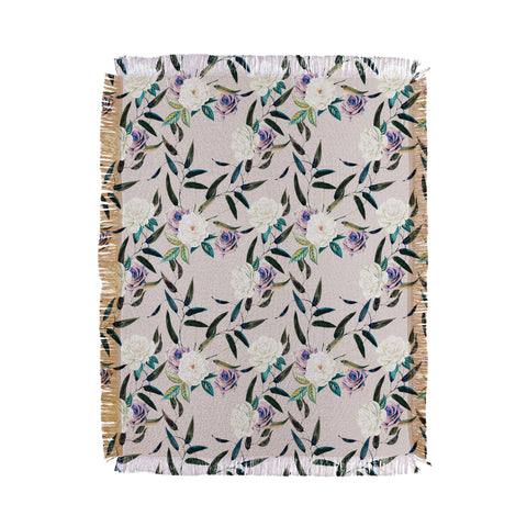 Marta Barragan Camarasa Flowery flowers pattern Throw Blanket
