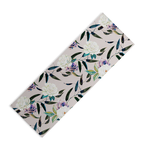 Marta Barragan Camarasa Flowery flowers pattern Yoga Mat