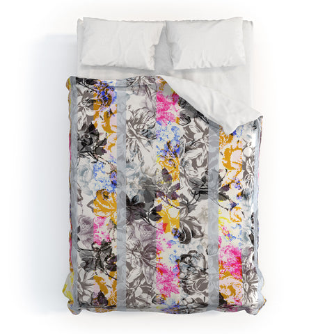 Marta Barragan Camarasa Flowery Fractal Duvet Cover