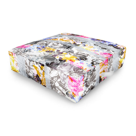 Marta Barragan Camarasa Flowery Fractal Outdoor Floor Cushion