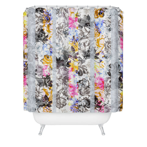 Marta Barragan Camarasa Flowery Fractal Shower Curtain