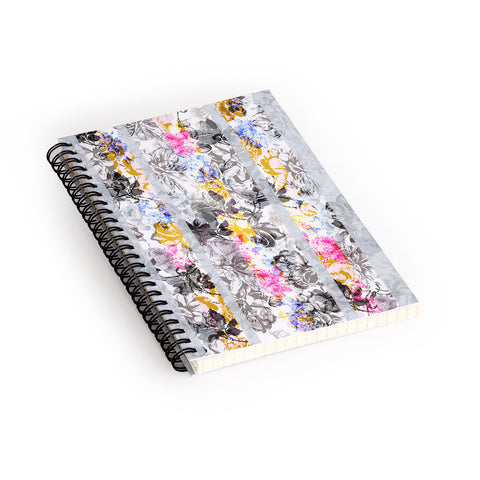 Marta Barragan Camarasa Flowery Fractal Spiral Notebook