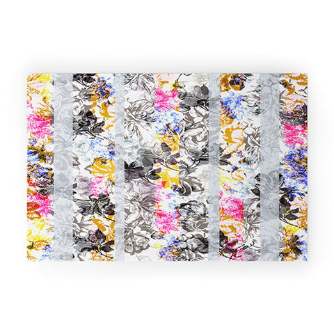 Marta Barragan Camarasa Flowery Fractal Welcome Mat