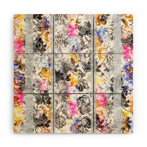 Marta Barragan Camarasa Flowery Fractal Wood Wall Mural