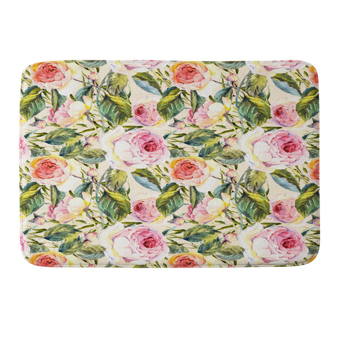Marta Barragan Camarasa Flowery meadow Memory Foam Bath Mat