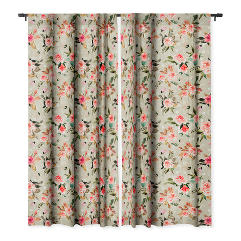 Marta Barragan Camarasa Flowery meadow bouquets Blackout Window Curtain