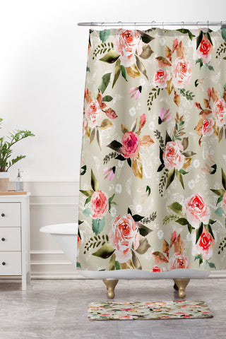 Marta Barragan Camarasa Flowery meadow bouquets Shower Curtain And Mat