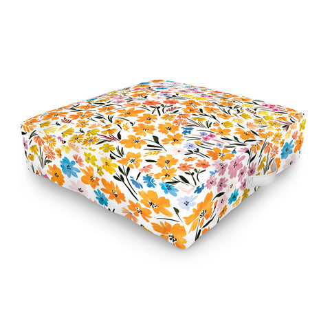 Marta Barragan Camarasa Flowery Meadow Colors Outdoor Floor Cushion