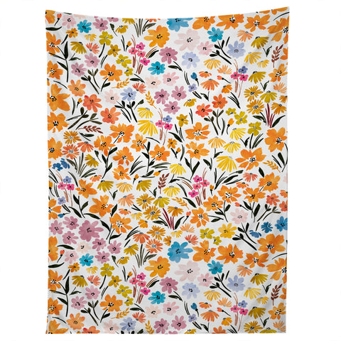 Marta Barragan Camarasa Flowery Meadow Colors Tapestry
