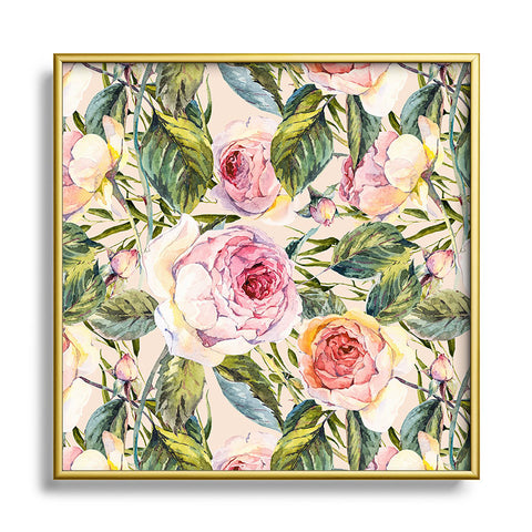 Marta Barragan Camarasa Flowery meadow Square Metal Framed Art Print