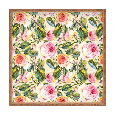 Marta Barragan Camarasa Flowery meadow Square Tray