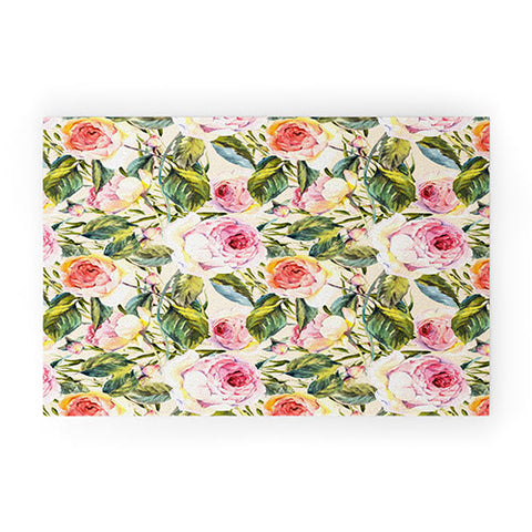 Marta Barragan Camarasa Flowery meadow Welcome Mat