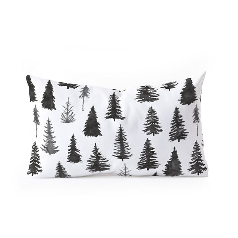 Marta Barragan Camarasa Forest in BW Oblong Throw Pillow