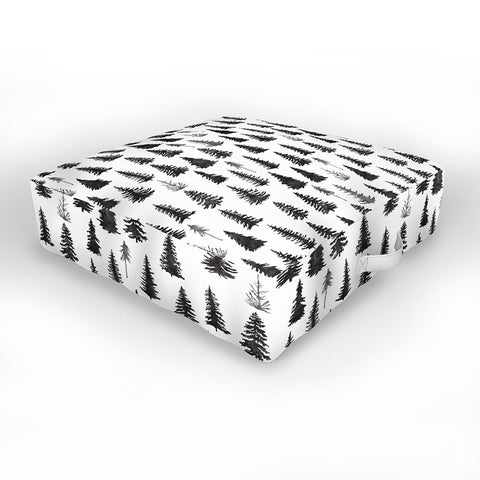Marta Barragan Camarasa Forest in BW Outdoor Floor Cushion