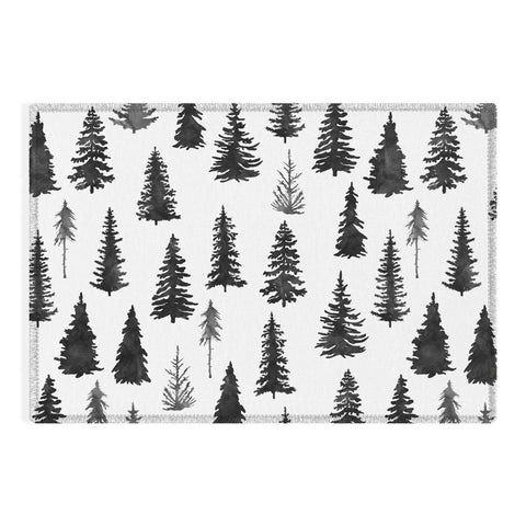 Marta Barragan Camarasa Forest in BW Outdoor Rug