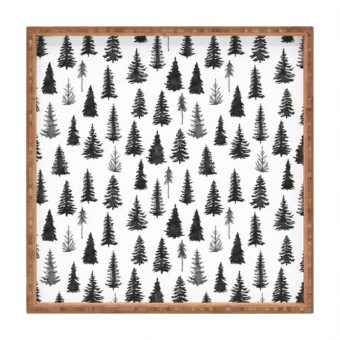 Marta Barragan Camarasa Forest in BW Square Tray